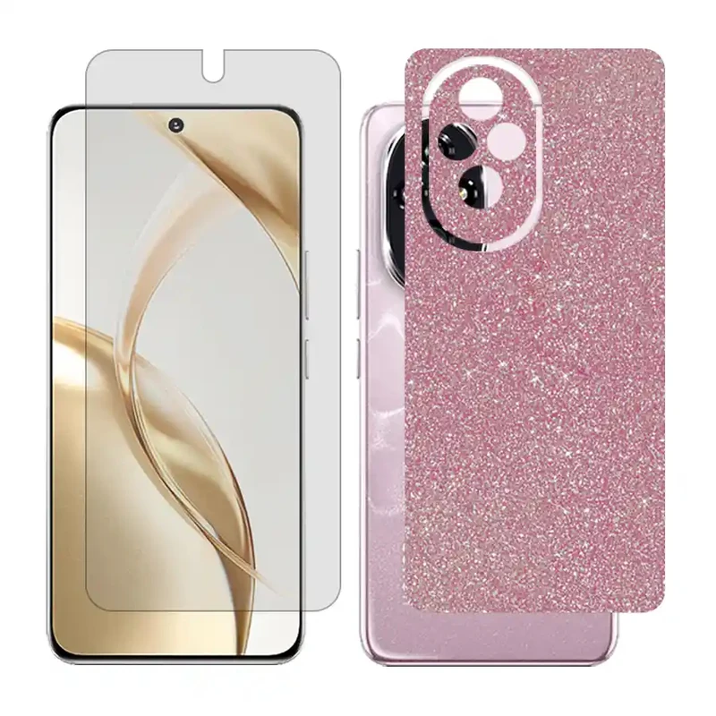 محافظ صفحه نمایش گلس مدل Together مناسب برای گوشی موبایل آنر 200 به همراه برچسب پوششی پشت گوشی