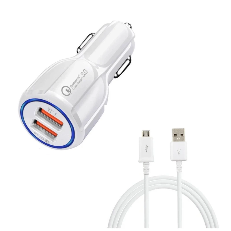 شارژر فندکی 35 وات مدل QC 3 به همراه کابل micro-usb