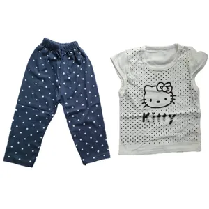 ست تاپ و شلوار دخترانه مدل کیتی کد 04