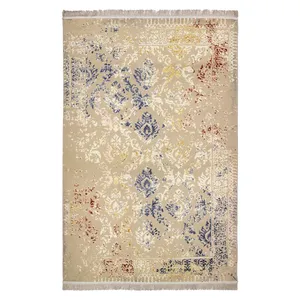 فرش ماشینی برسام کد 6012 زمینه نسکافه ای