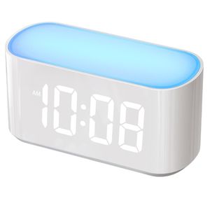 ساعت رومیزی دیجیتال آنلاک مدل CR1-RGB موزیکال رادیو ساعت زنگدار