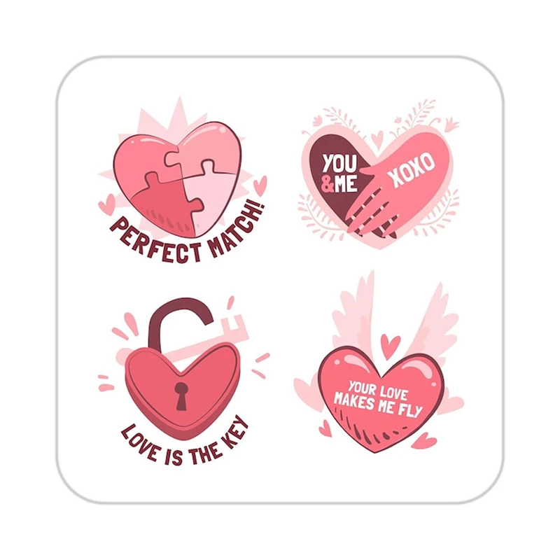 زیر لیوانی کاکتی طرح عاشقانه مدل mp38137