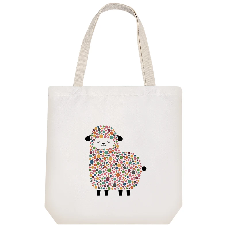 ساک خرید پارچه ای خندالو طرح بره کوچولو مدل توت بگ کد 429