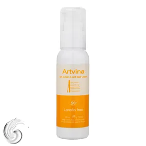 کرم ضد آفتاب بی‌رنگ صورت آرت وینا SPF 50 مدل Lanolin Free ‌محافظ +++PA مناسب برای انواع پوست حجم 50 میلی‌لیتر