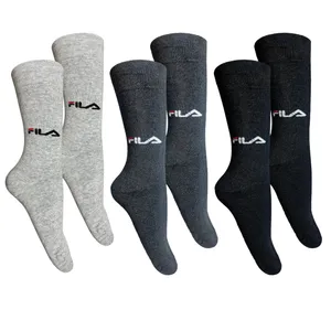 جوراب ساق بلند مردانه مدل حوله ای کد FL-3  بسته 3 عددی