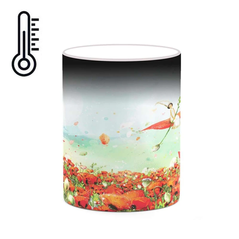 ماگ حرارتی کاکتی مدل نقاشی کارتونی کد mgh18772