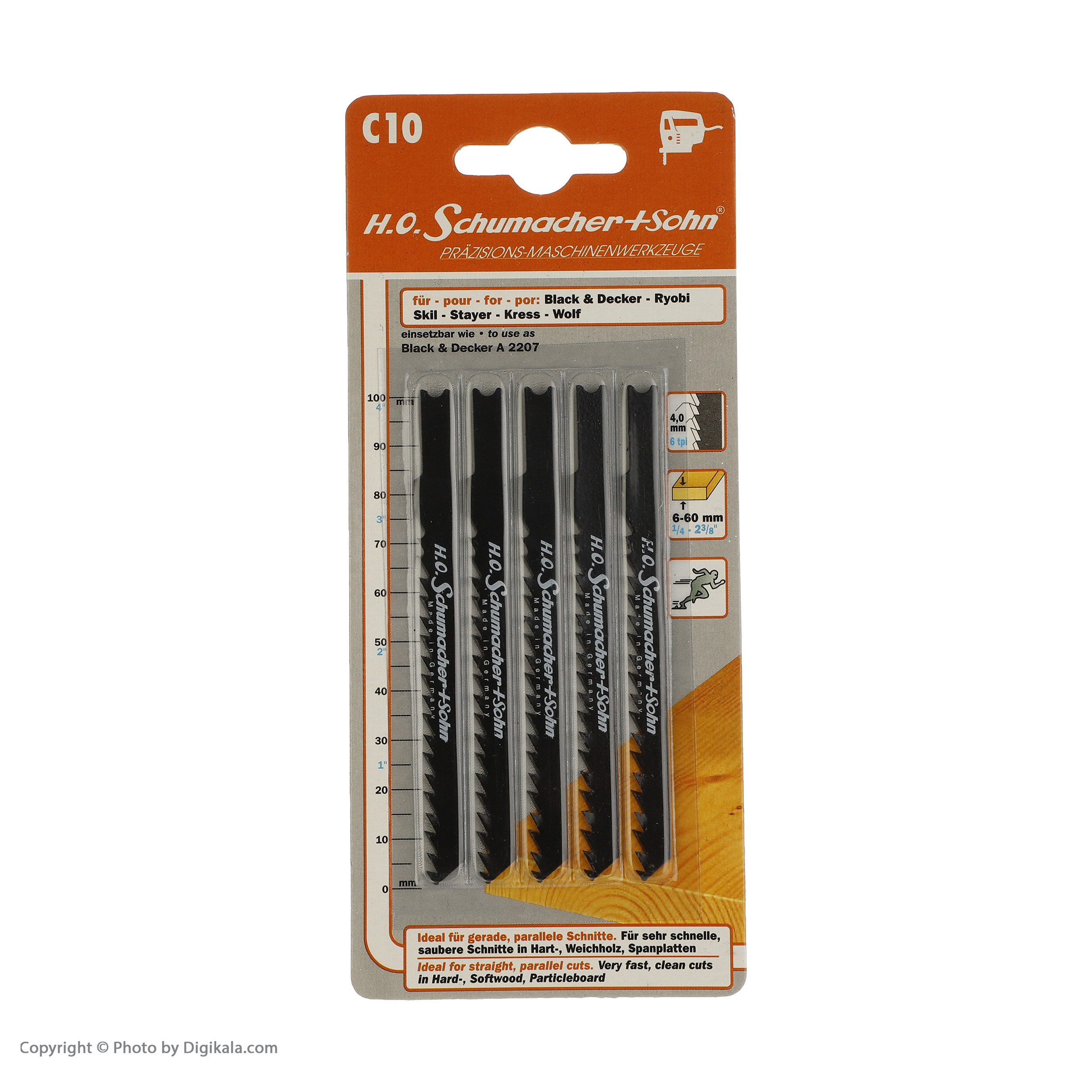 تیغه اره عمودبر اچ او شوماخر + سون مدل C10 بسته 5 عددی تیغه اره عمودبر اچ او شوماخر + سون مدل C10 بسته 5 عددی