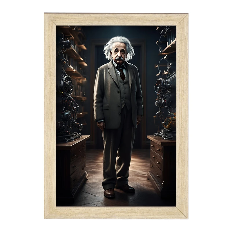 تابلو خندالو مدل آلبرت اینشتین (Albert Einstein) کد F6839