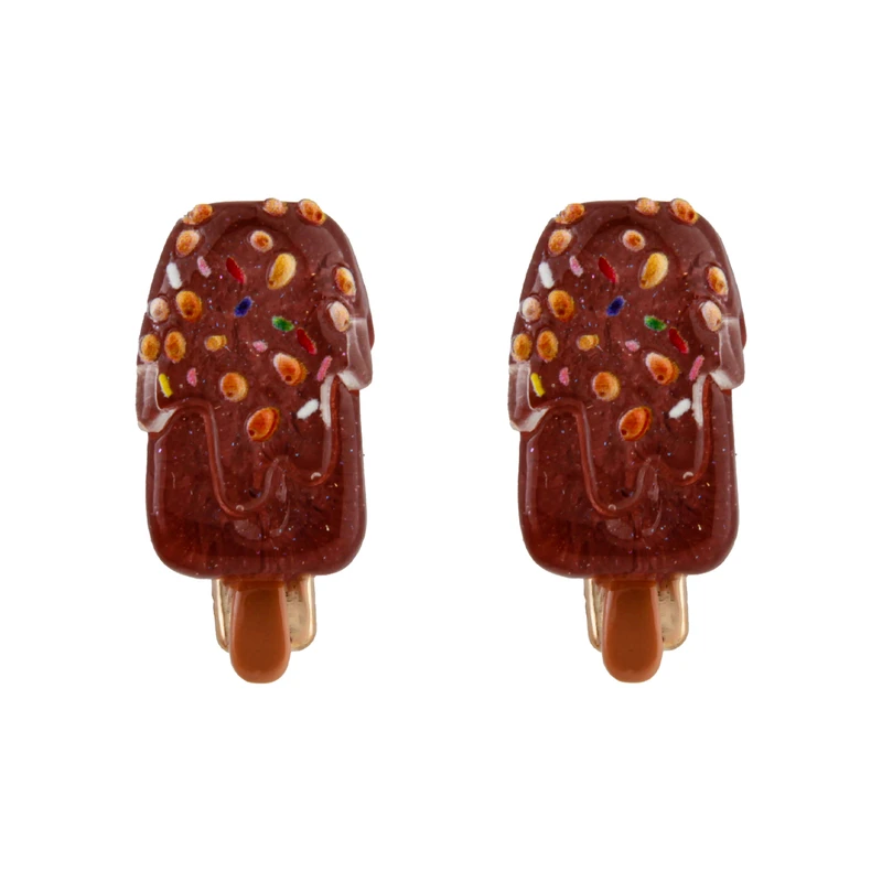 گیره مو زنانه مدل بستنی کد 1579 مجموعه دو عددی