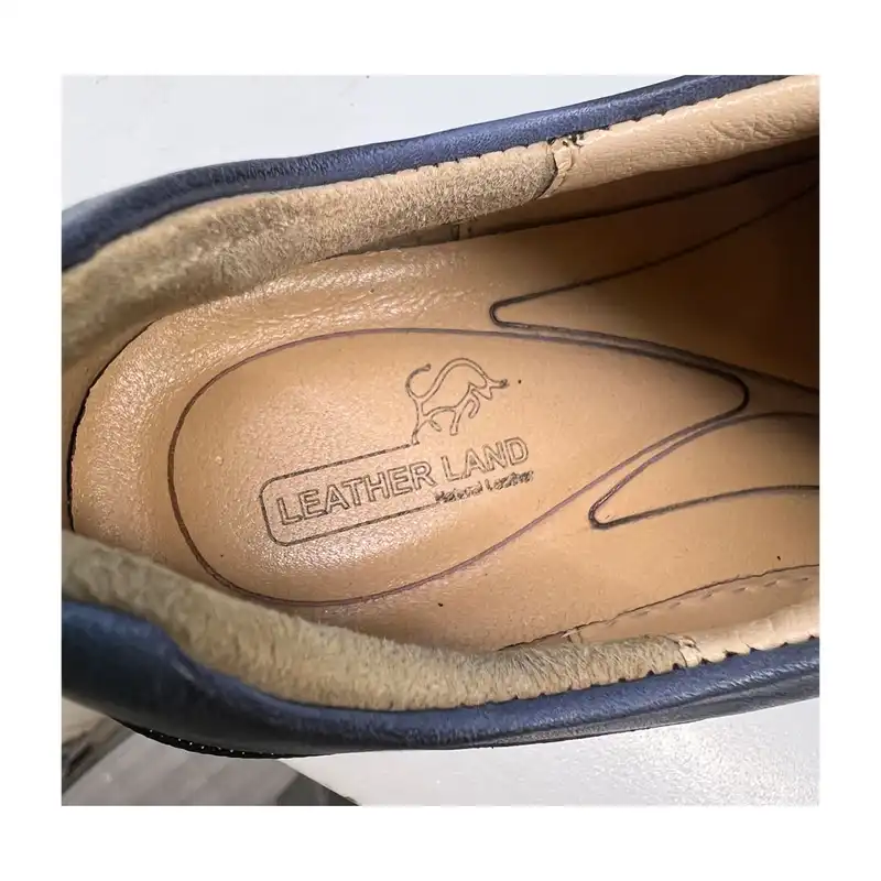 کفش روزمره زنانه سرزمین چرم کد 141737 رنگ سرمه ای