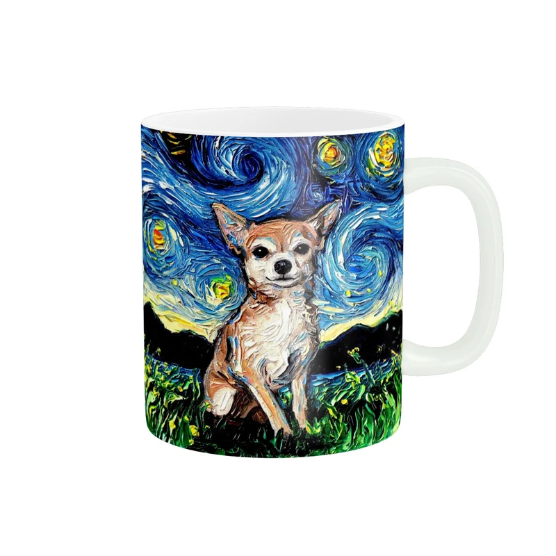 ماگ مدل سگ در شب های ستاره کد 00162