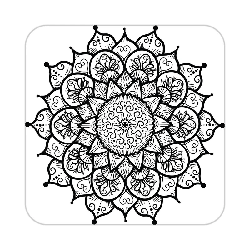 زیر لیوانی کاکتی طرح اسلیمی مدل mg10340