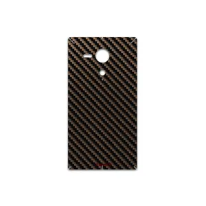 MAHOOT Glossy-Brown-Fiber Cover Sticker for Sony Xperia SP