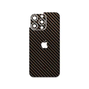MAHOOT Glossy-Brown-Fiber Cover Sticker for Apple iPhone 15 Pro Max