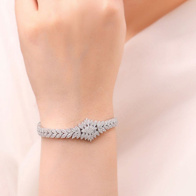 دستبند نقره زنانه مدل مبینا rzzdeh-049