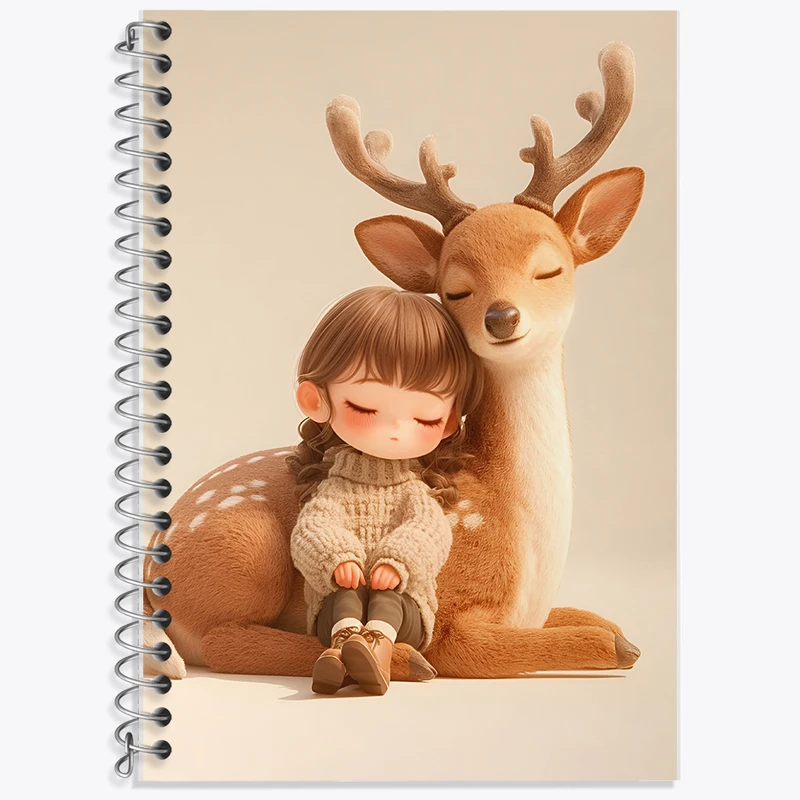 دفتر لغت 50 برگ خندالو طرح دخترانه کیوت کد F5803