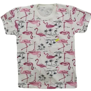 تی شرت آستین کوتاه دخترانه مدل فلامینگو
