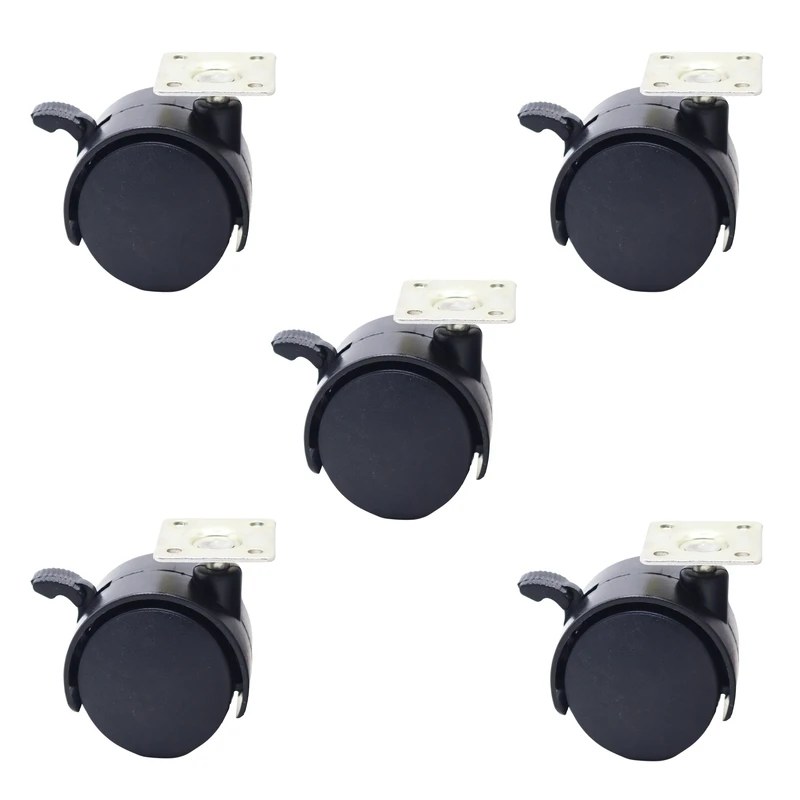 چرخ صندلی مدل کفی دار کد YP-GARDAN-50MM مجموعه 5 عددی 