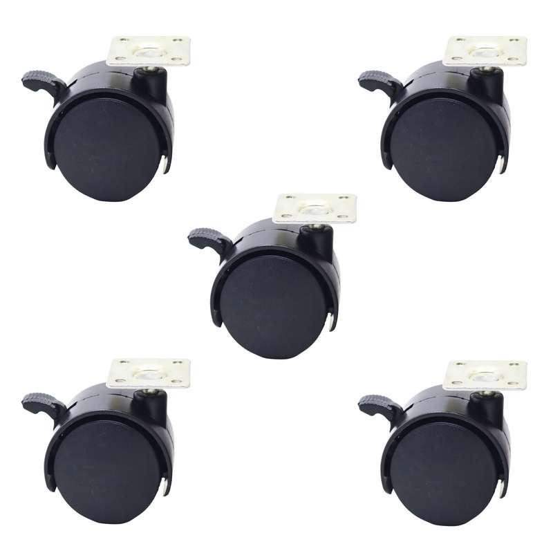چرخ صندلی مدل کفی دار کد YP-GARDAN-50MM مجموعه 5 عددی