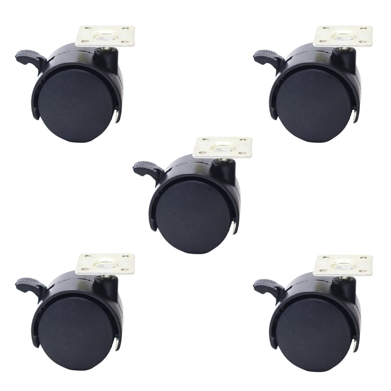 چرخ صندلی مدل کفی دار کد YP-GARDAN-50MM مجموعه 5 عددی