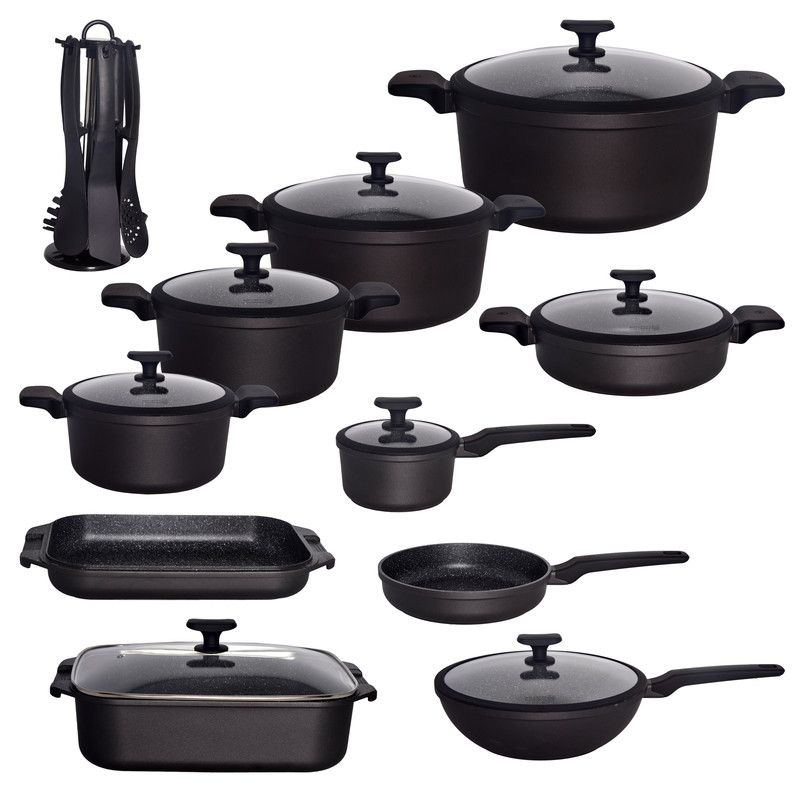 سرویس قابلمه و تابه گرانیتی 25 پارچه ولبرگ مدل B