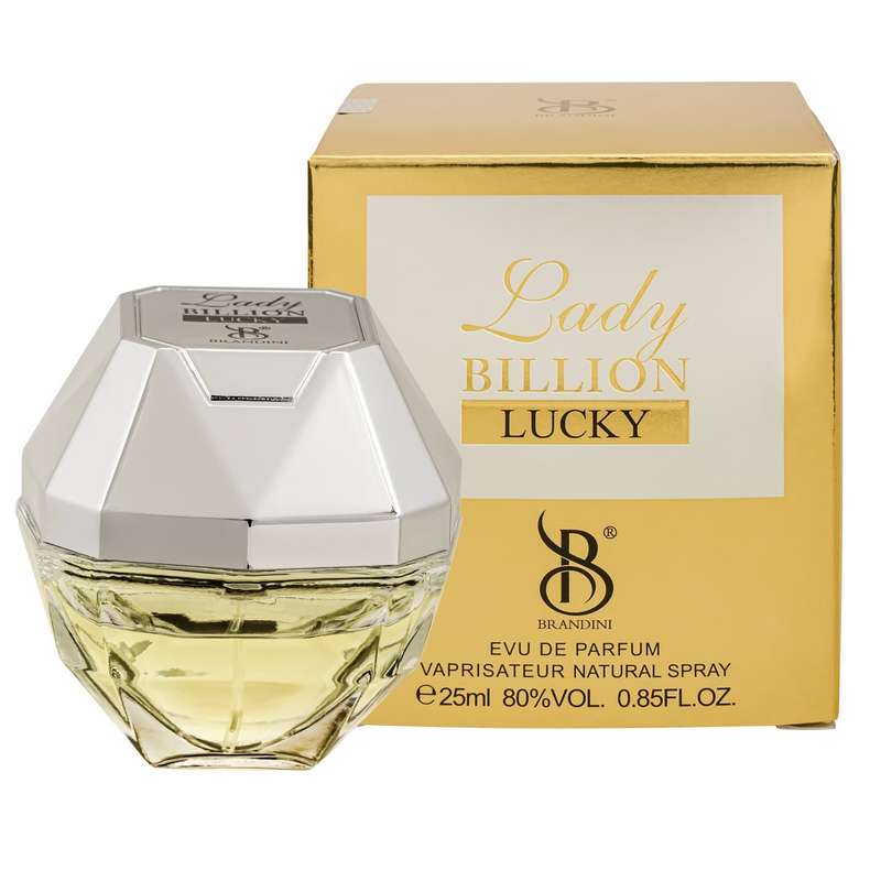 عطر جیبی زنانه برندینی مدل Lady billion lucky حجم 25 میلی لیتر