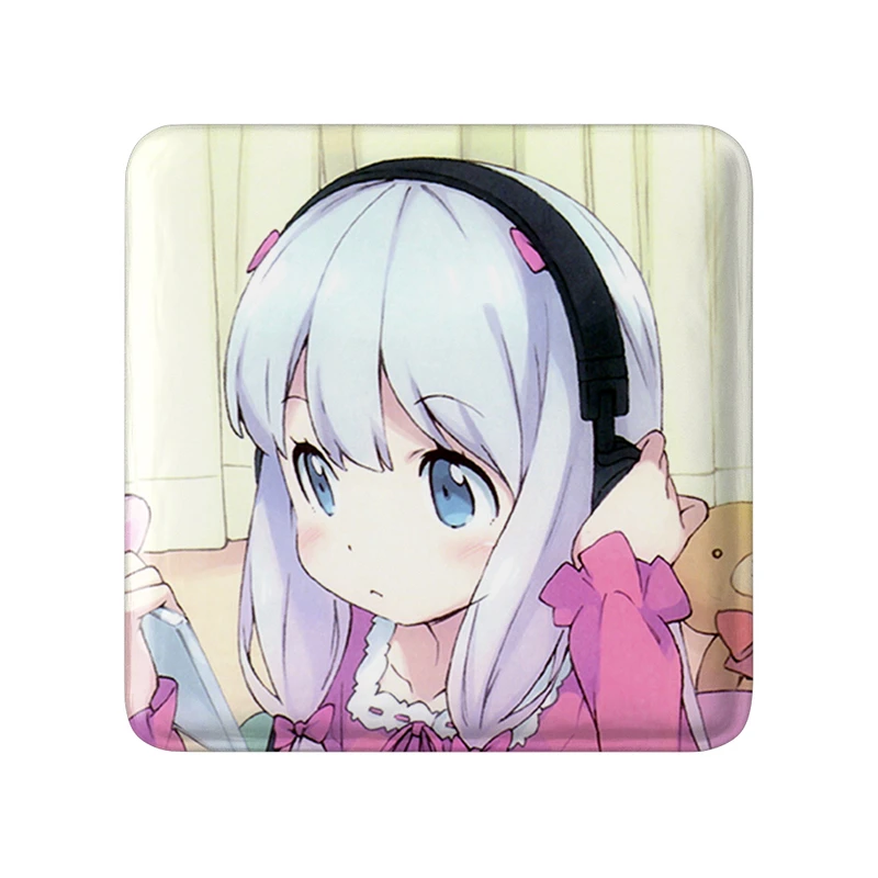 مگنت خندالو طرح ساگیری انیمه ارومانگا سنسی Eromanga Sensei  مدل مربعی کد 22707