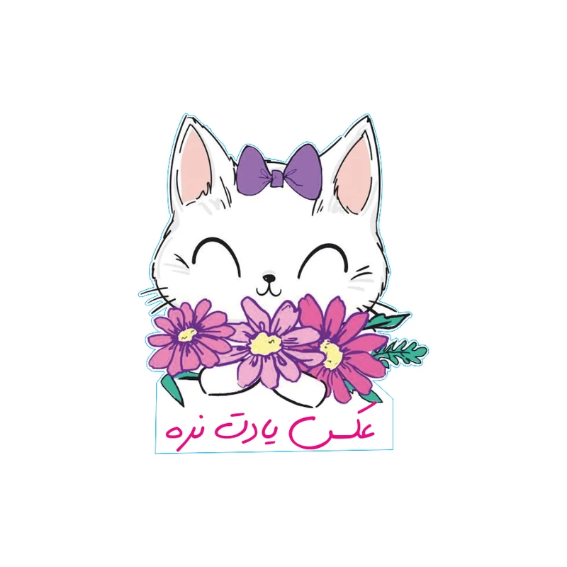 برچسب طرح عکس یادت نره مدل ملوس کد 32 مجموعه 60 عددی