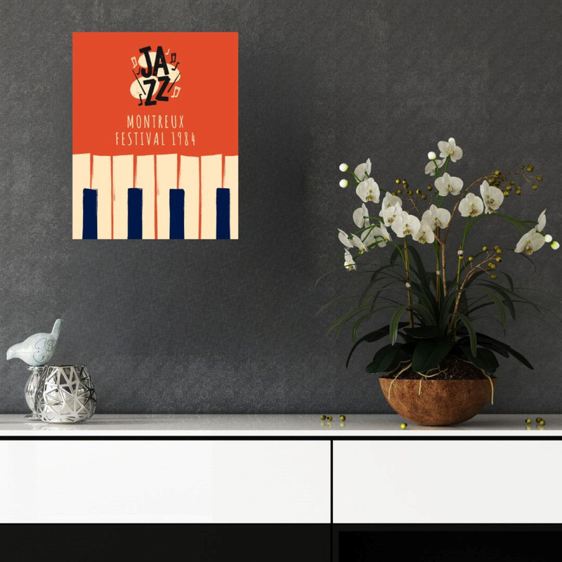 پوستر مدل  چاپ جشنواره جاز مونترو-موسیقی 
