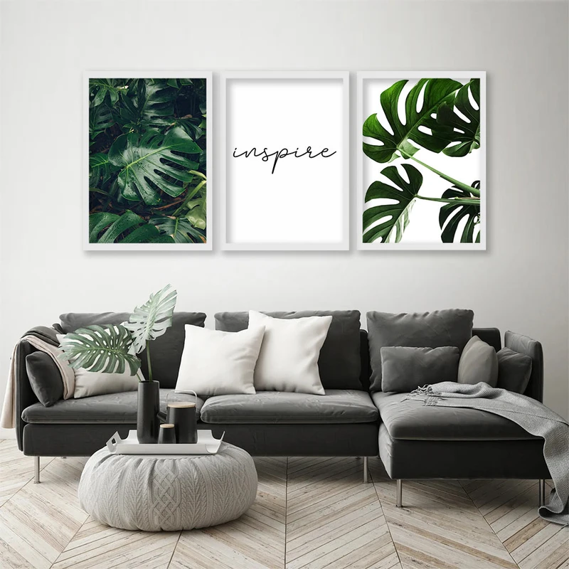 تابلو صبا طرح مدل برگ انجیری کد A151dw مجموعه 3 عددی