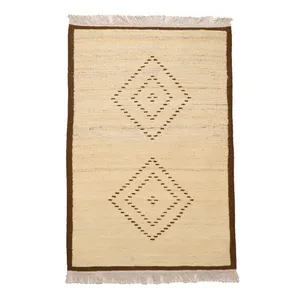 گلیم دستبافت یک و نیم متری مدل برجسته مدرن کد 4030546