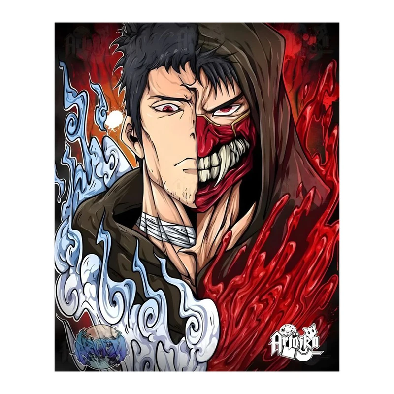 استیکر لپ تاپ و موبایل مدل انیمه طرح انیمه نینجا کامویی هیگان Ninja Kamui Higan کد 5471