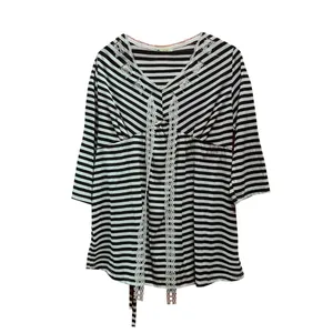 بلوز آستین سه ربع زنانه مدل راه راه