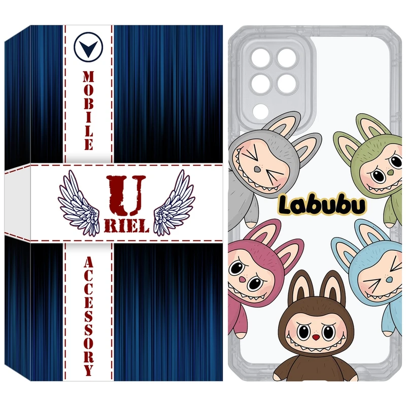کاور یوریل مدل Clear کد 102 طرح لبوبو Labubu مناسب برای گوشی موبایل سامسونگ Galaxy A22 4G / M32 / M22