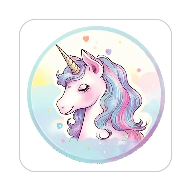 زیر لیوانی کاکتی طرح اسب تک شاخ و یونیکورن مدل mp30128