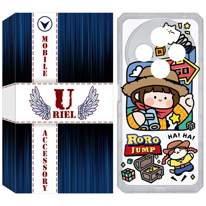 کاور یوریل مدل Clear کد 29 طرح دختر خوشحال مناسب برای گوشی موبایل شیائومی Redmi 14C / Poco C75