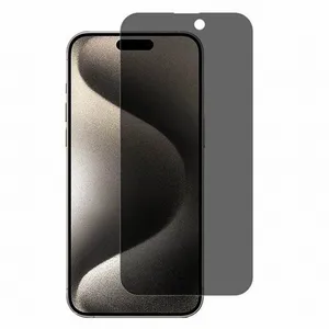 Kzdoo Privacy Glass Screen For Apple iPhone 15 Pro Max 