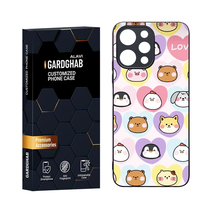 کاور گارد قاب مدل دورژله ای فانتزی مناسب برای گوشی موبایل شیائومی Redmi 12 4G / 5G