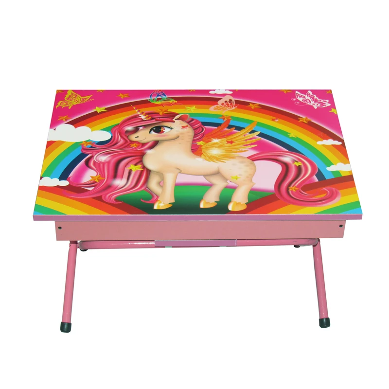 میز کودک میزیمو مدل باکسدار تاشو طرح اسب تک شاخ 2 کد 3451