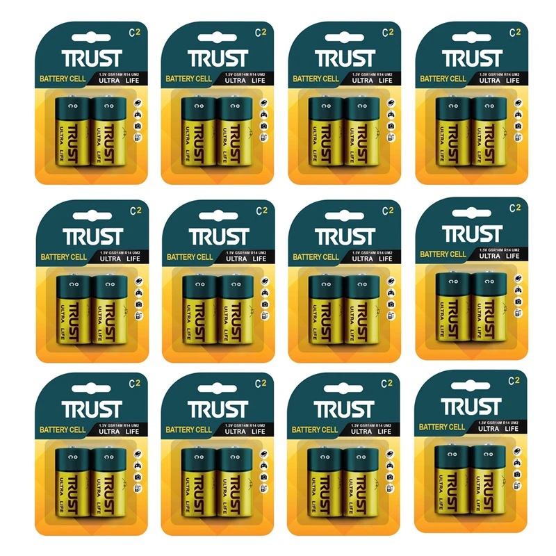 باتری C تراست مدل Ultra Life بسته 24 عددی