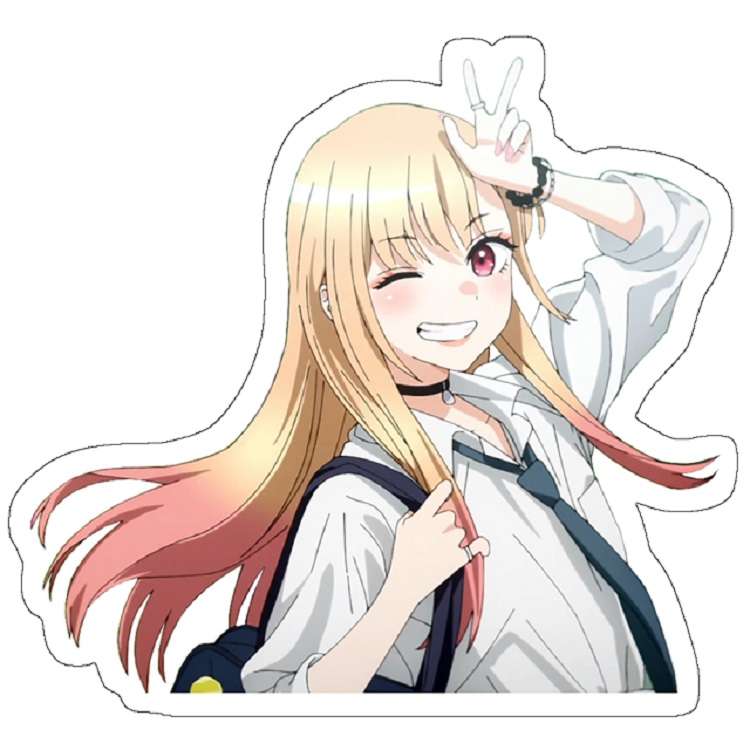 استیکر مدل Peace Smile Marin Kitagawa