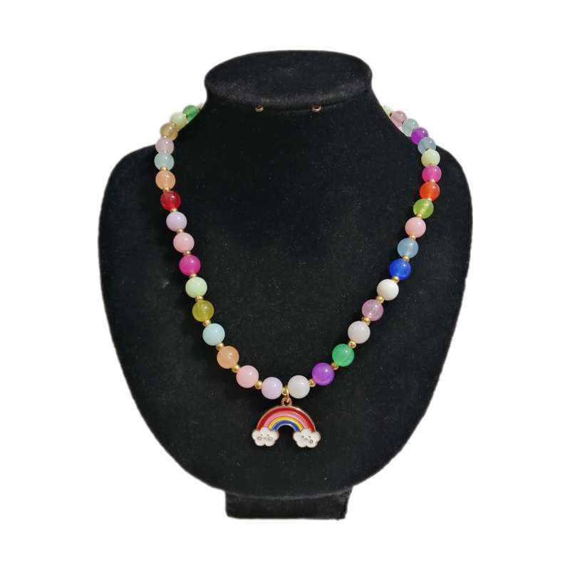 گردنبند دخترانه مدل رنگین کمان