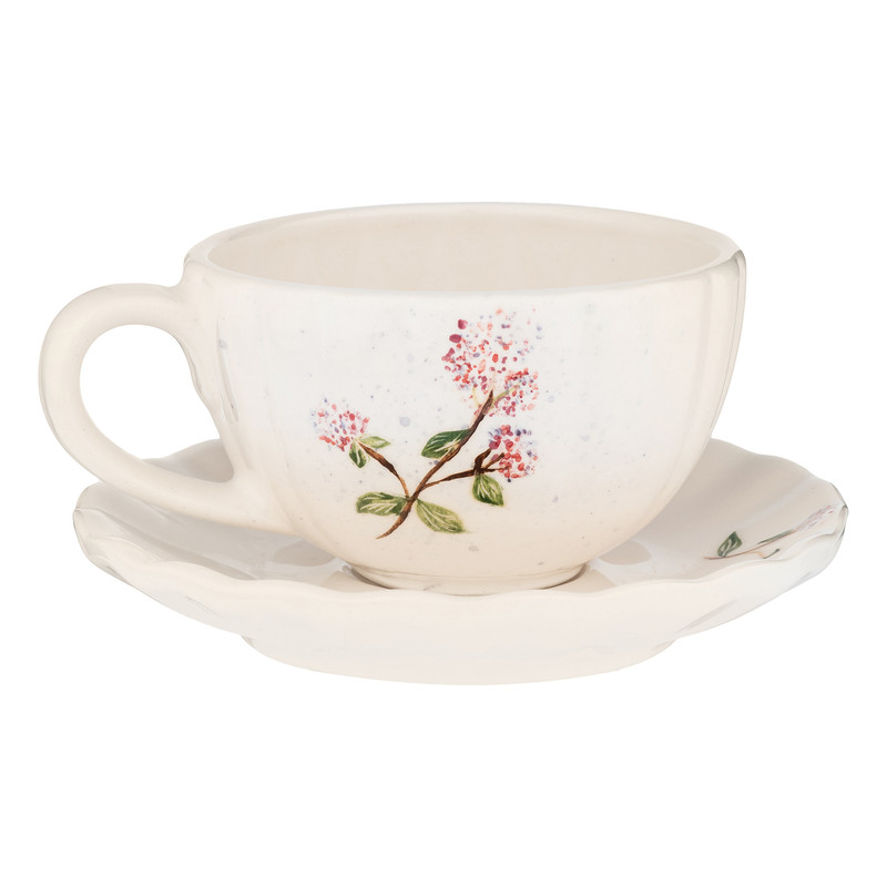 فنجان و نعلبکی آوای دل مدل گل پونه