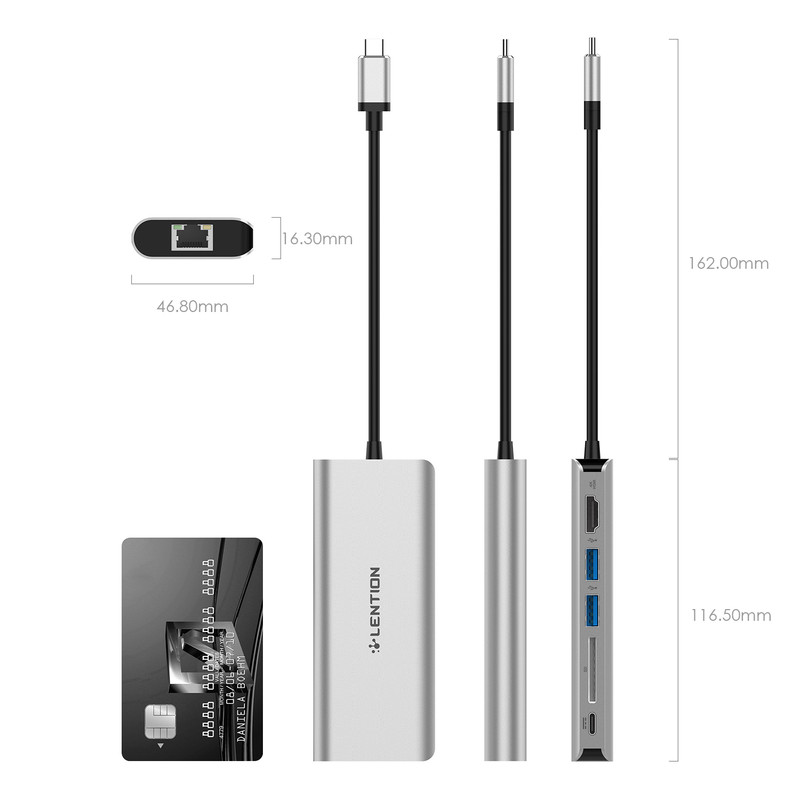 هاب 6 پورت USB-C لنشن مدل C68