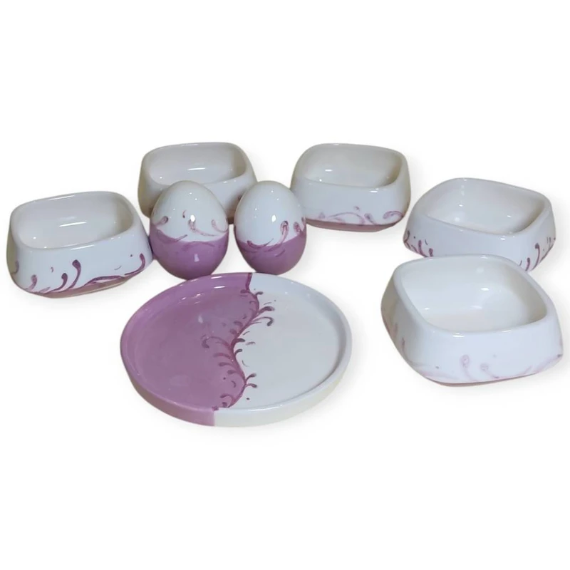 مجموعه ظروف هفت سین 8 پارچه مدل ترنج