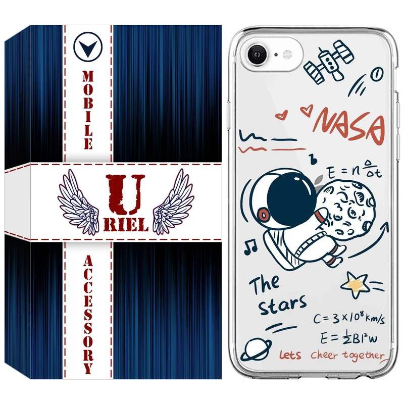 کاور یوریل قاب کد 27 طرح ناسا مناسب برای گوشی موبایل اپل iPhone 7 / 8 / SE 2020 / SE 2022