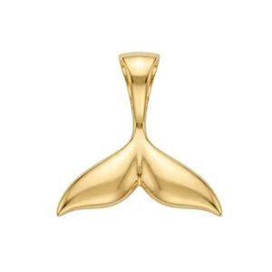 آویز گردنبند طلا 18 عیار زنانه طلای ترنم طرح دم وال