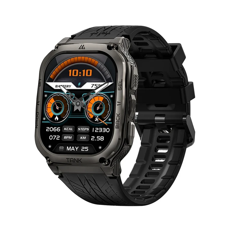 ساعت هوشمند کازپت مدل NAZ SPORT WATCH M3 TANK دارای قابلیت های قابلیت مکالمه مستقیم، قابلیت مکالمه از طریق بلوتوث، پشتیبانی از زبان فارسی در منو و سیستم‌عامل بند سیلیکون