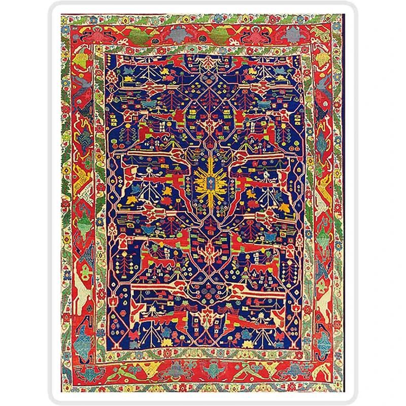 استیکر لپ تاپ طرح Bijar Tribal Persian Carpet کدST188