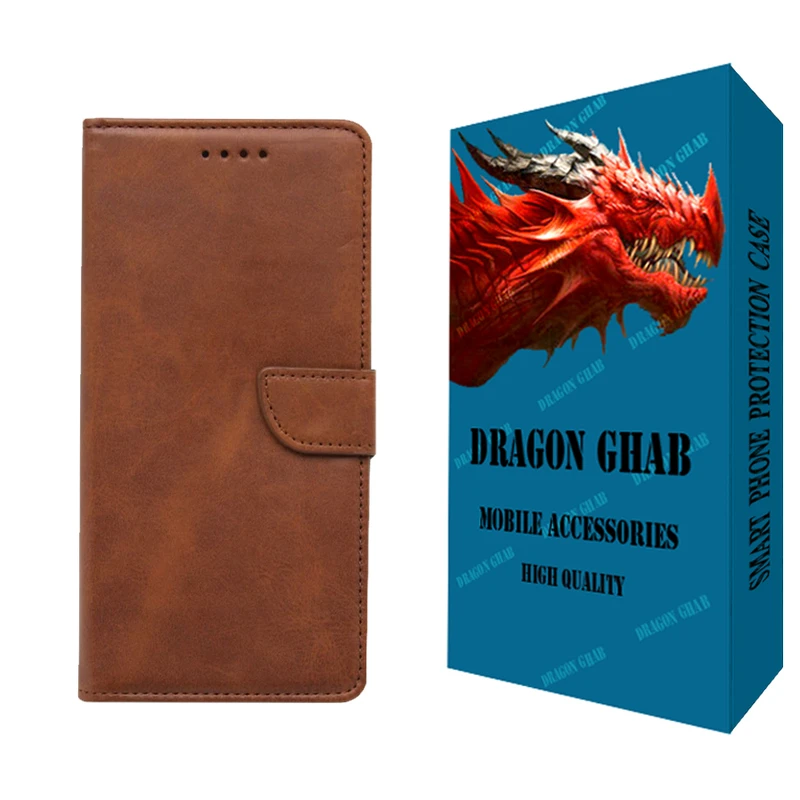 کیف کلاسوری دراگون قاب مدل چرمی طرح CUT مناسب برای گوشی موبایل شیائومی Redmi A2 plus